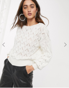 ASOS - Cream Cable jumper