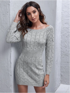 SHEIN - Grey Knit Dress