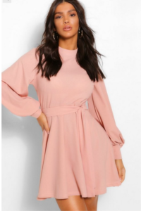 Pink Long Sleeve Dress