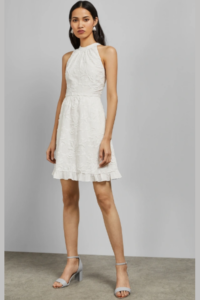 Ted Baker White Lace Halter Neck Dress