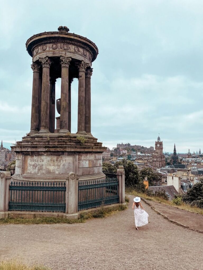 Walking up Carlton Hill  to see the panoramic views is a cool free thing to do in Edinburgh.