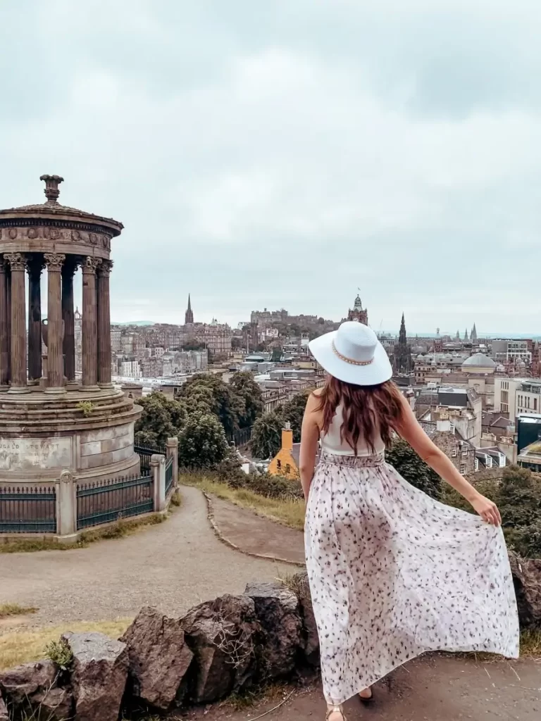The view from Carlton Hill, one of the best views in Edinburgh.