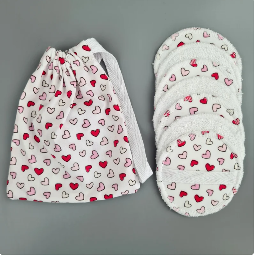 Heart Reusable Cotton Pads