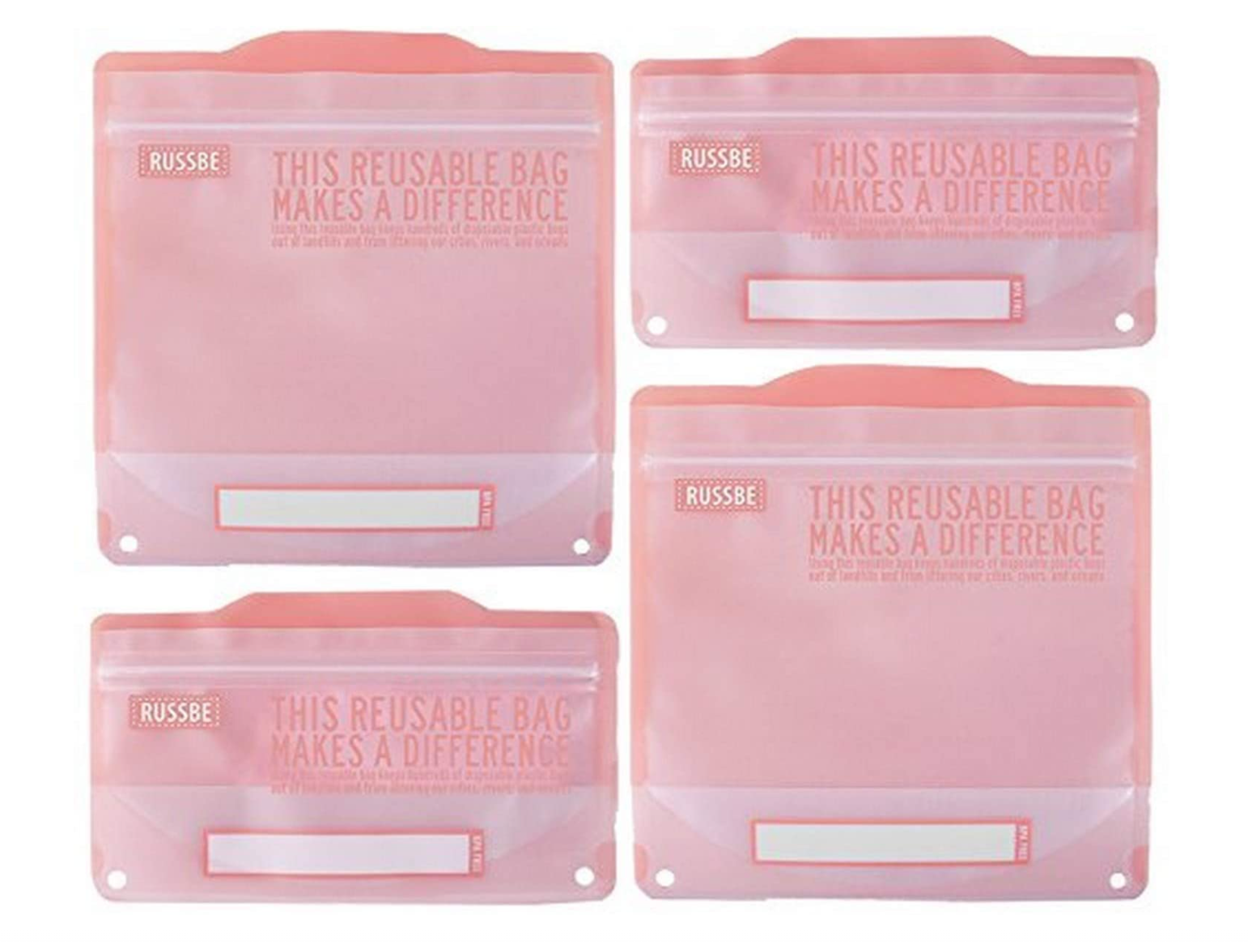 Pink Reusable Food Bags