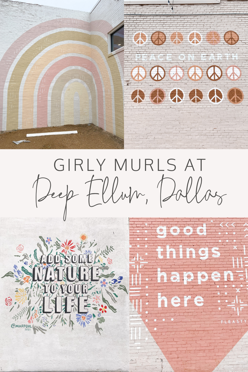 Girly Murals at Deep Ellum, Dallas