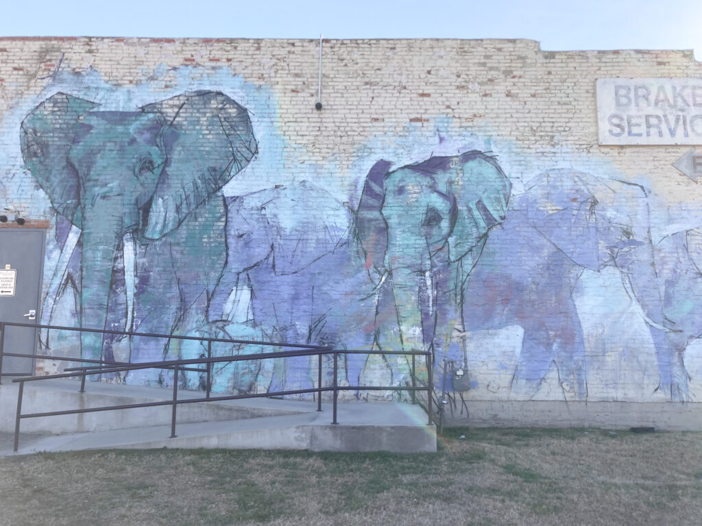 Heard of Elephants Mural in Deep Ellum, Dallas, Texas