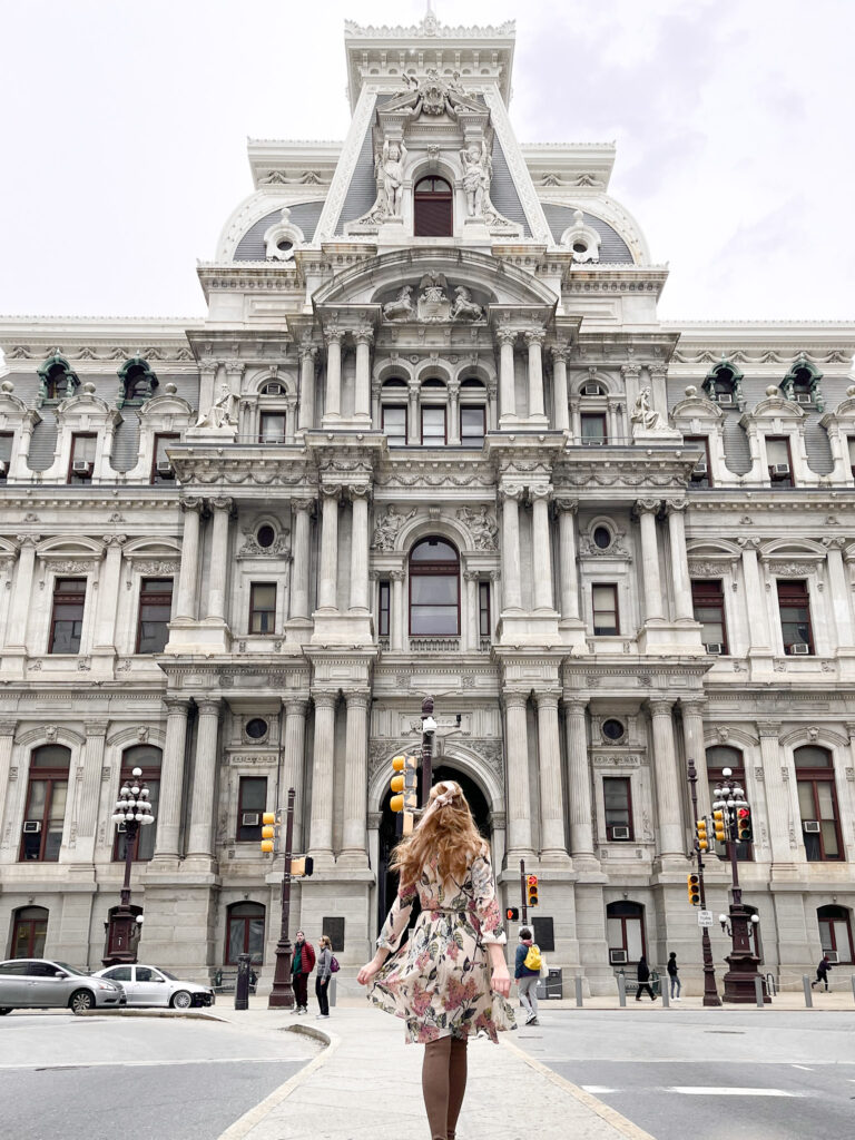 A front view of Philadelphia City Hall. One of the best photography spots in Philadelphia
