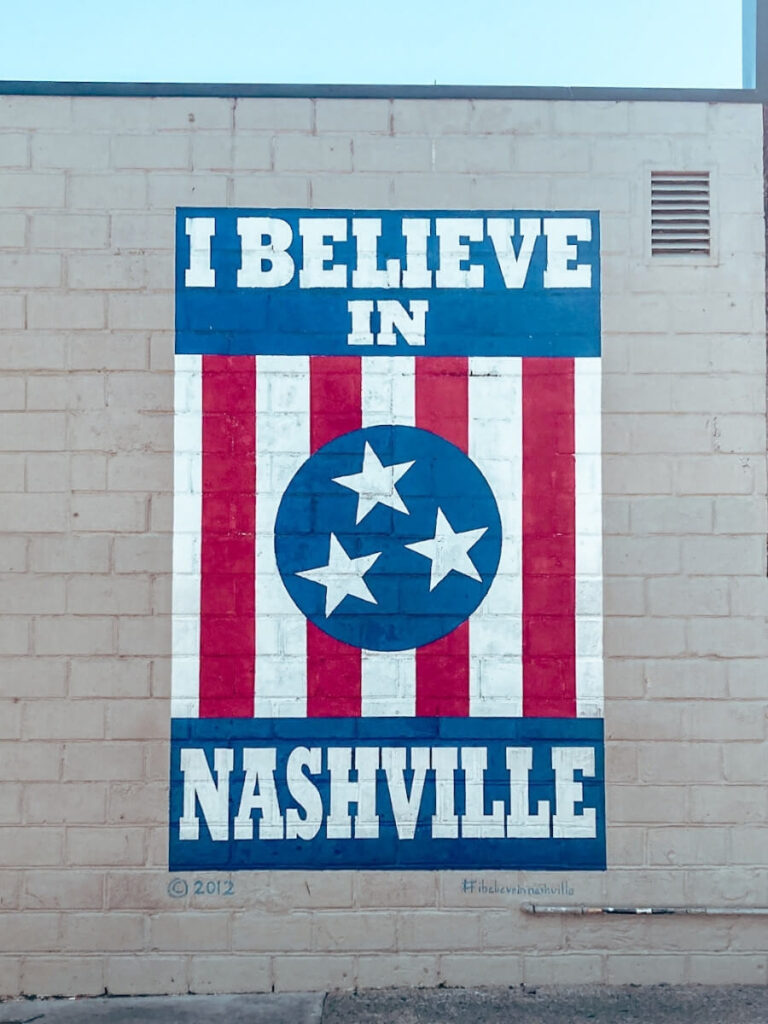 Iconic ‘I Believe in Nashville’ mural – one of the top Instagram murals in Nashville


