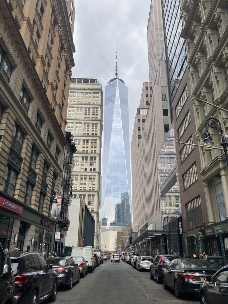 View of The Freedom Tower. A must visit destination on a 5 days in NYC Itinerary. 