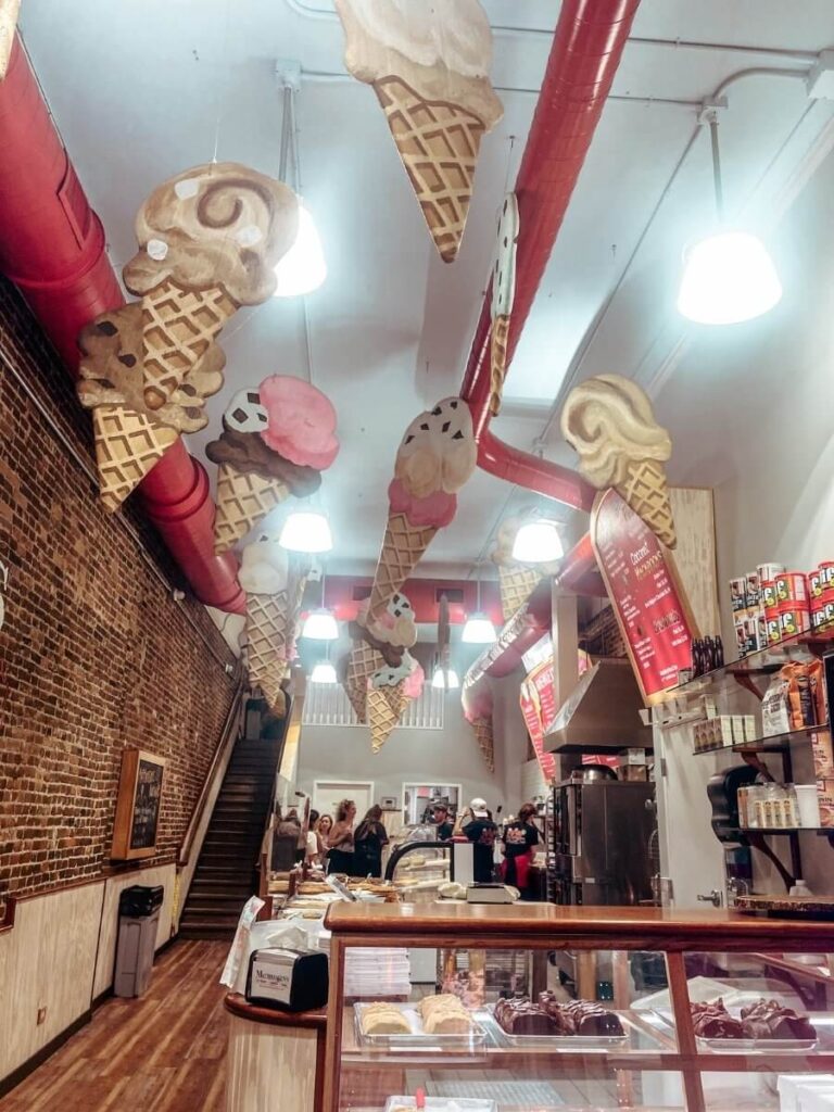 Inside Matthessens ice cream and sweets shop in Nashville.