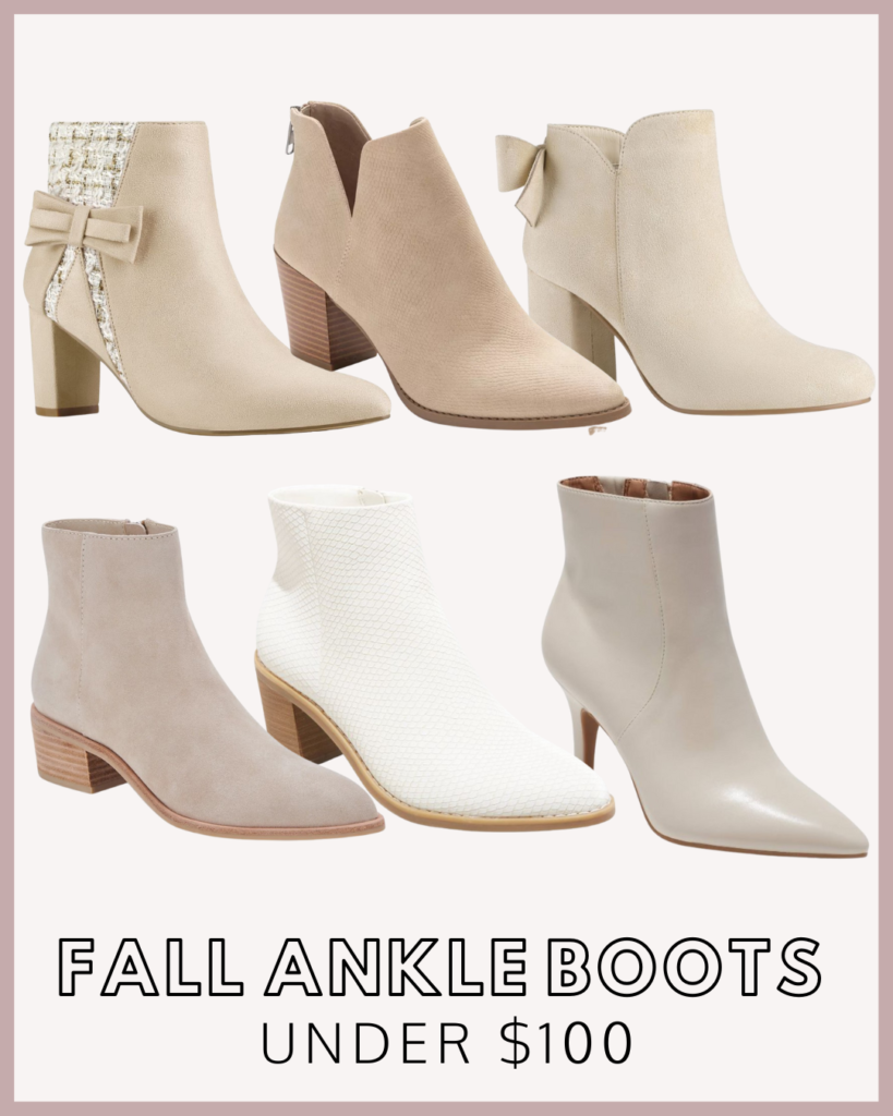 Neutral autumn or fall Ankle boots