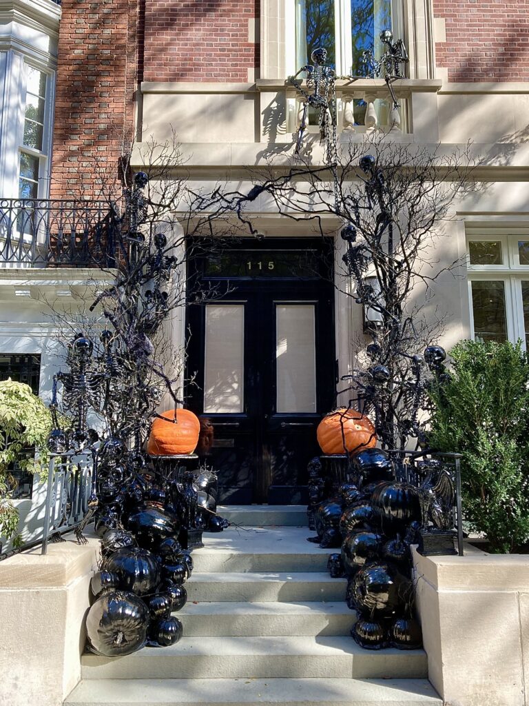 East 70th Street - a spooky chic Upper East Side Halloween display