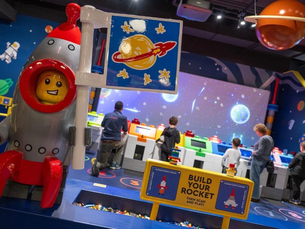 The LEGO Discovery Center i s a fun place to visit in Atlanta with kids,