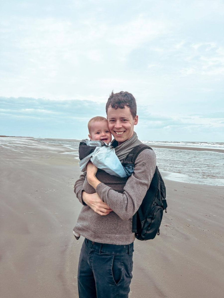 A family trip to Sullivans Island beach in the winter