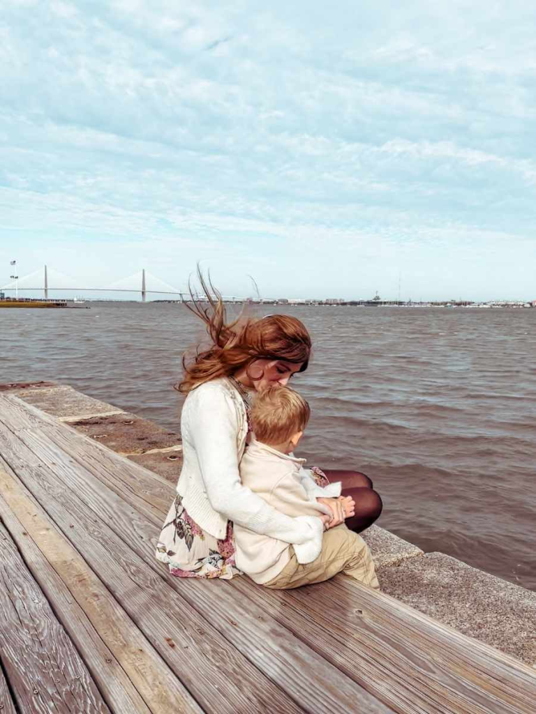 The pier in Waterfront Park, a beautiful photo location in Charleston.