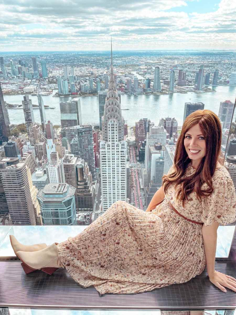 View of the Chrysler Building from Summit One Vanderbilt — stunning NYC skyscraper views from a modern observation deck. A must visit on a 5 days in New York itinerary.