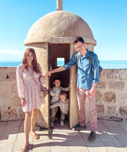 Walking the Dubrovnik City walls with little kids