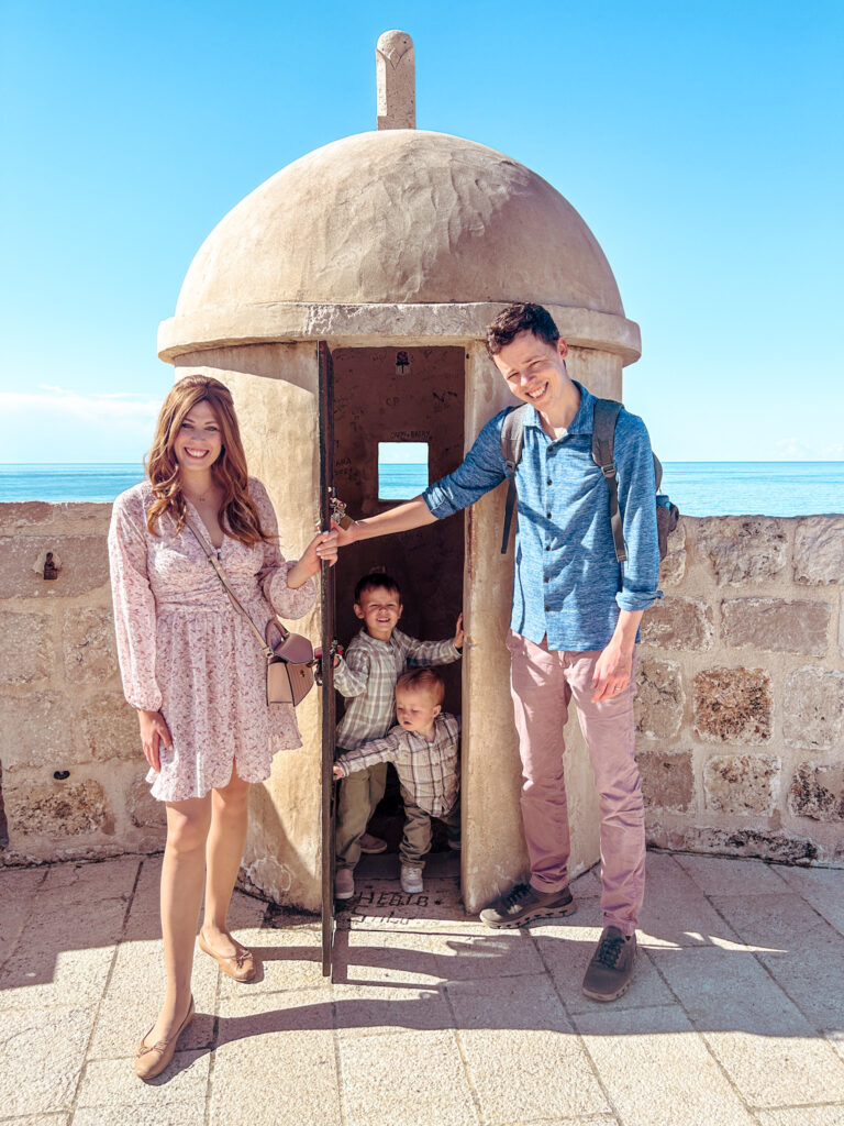 Walking the Dubrovnik City walls with little kids