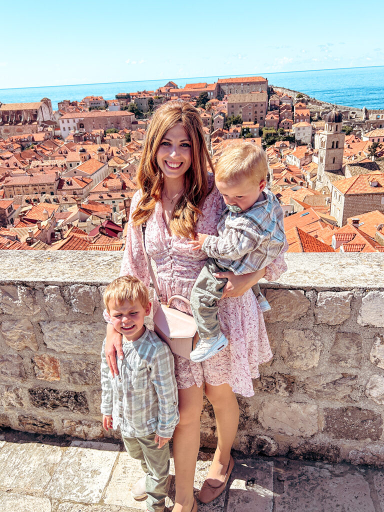 Walking the Dubrovnik City walls with little kids