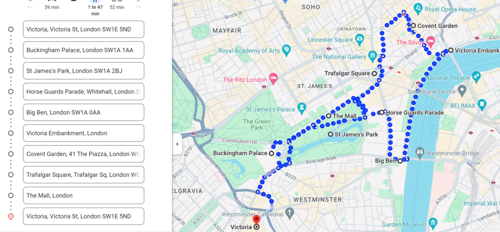 one day in London map