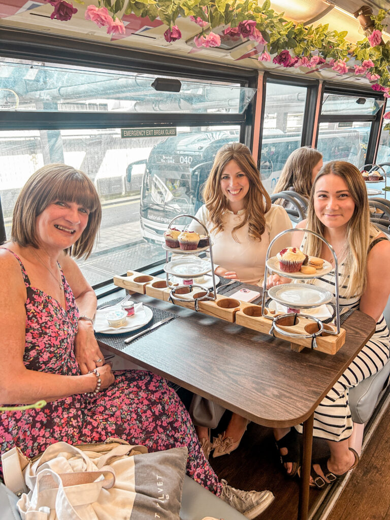 Afternoon tea on a London bus