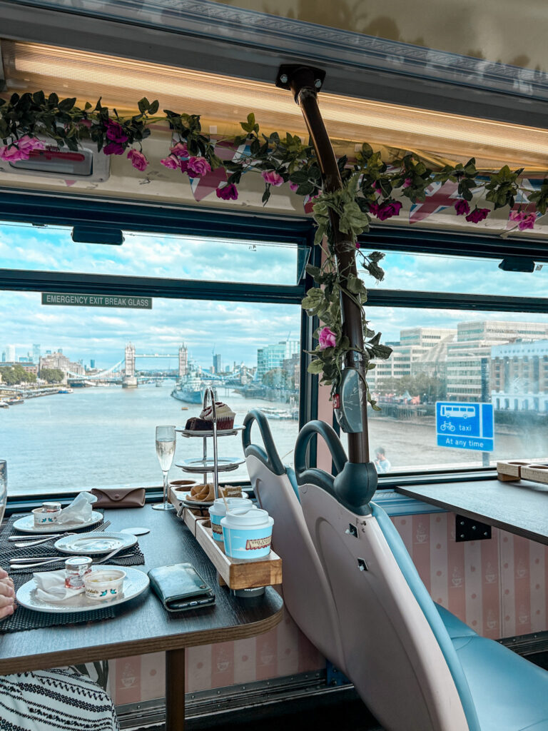 Afternoon Tea on a London Bus Views