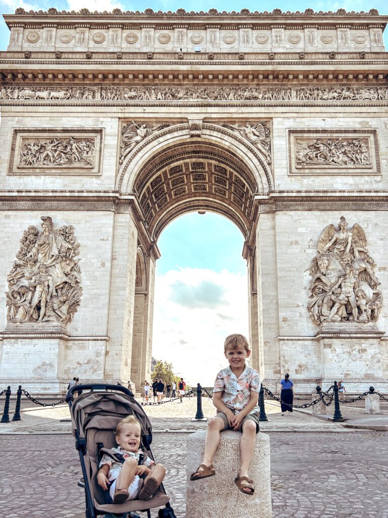 The Arc de Triomphe Paris with kids