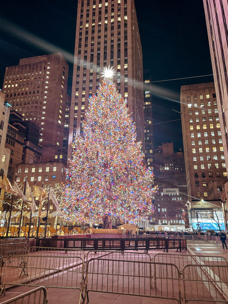 Rockefeller Christmas Tree at night