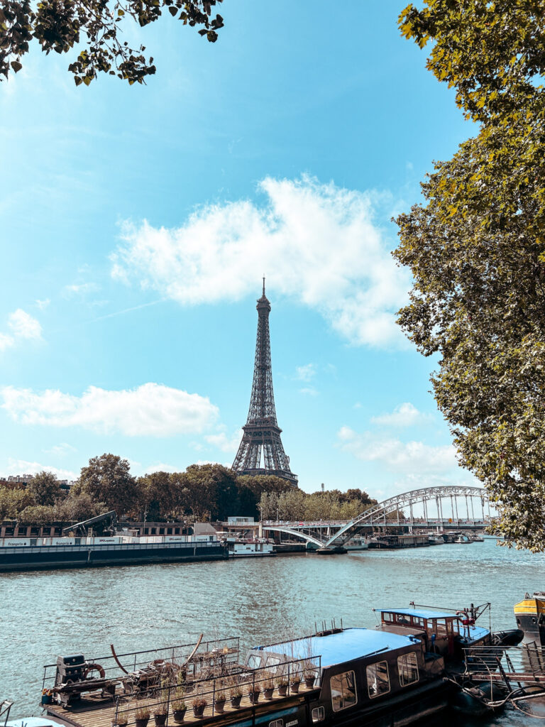 Eiffel Tower view from the River Seine 