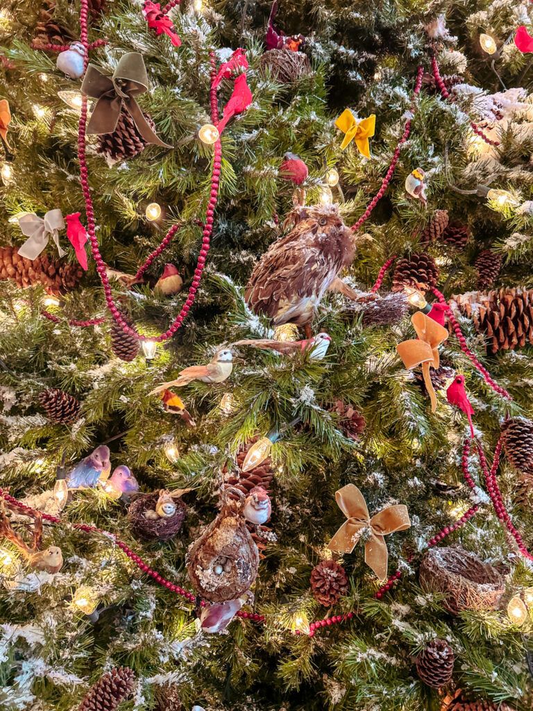 Close Up of The New York Public Library Christmas Tree