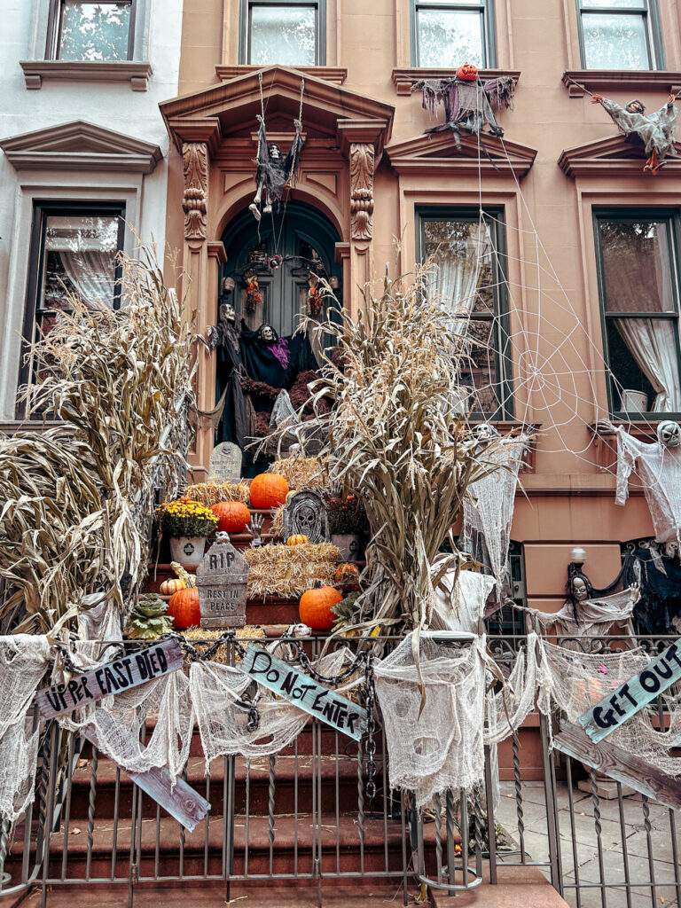 East 82nd Street - Halloween decorations Upper East Side