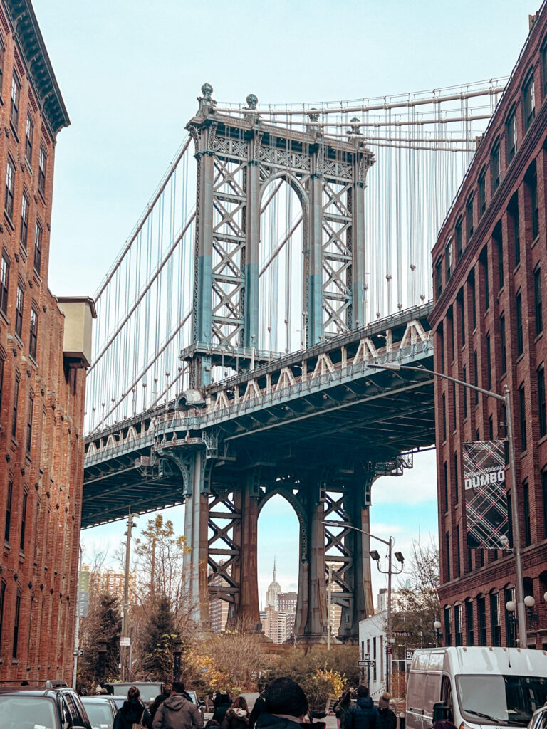 The Empire State Building through the Manhattan Bridge