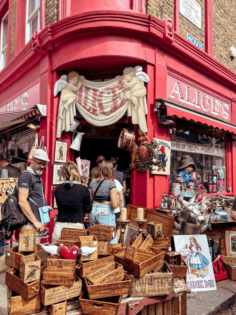 Alice's Vintage Shop on Portobello Road, Notting Hill