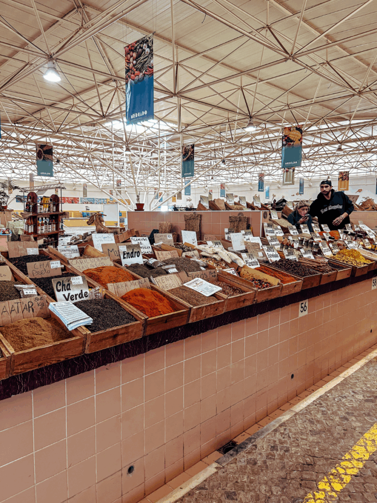 Local produce and goods on display at Mercado Municipal