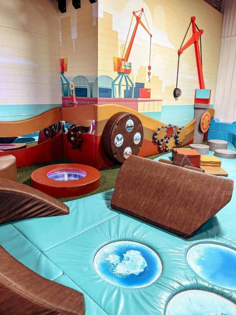 Baby soft play area inside the Mudlarks Gallery at the Museum of London Docklands