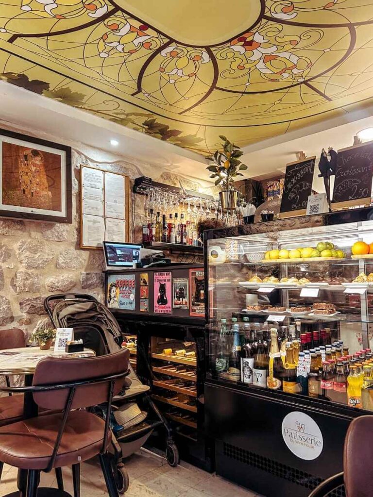 Breakfast café in Kotor Old Town.