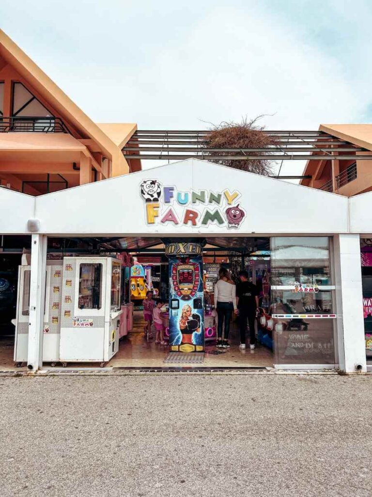 Indoor children’s arcade in Vilamoura with colorful games and rides, perfect for family fun