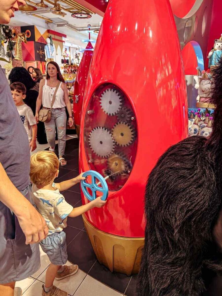 Exploring the famous FAO Schwarz toy store during our NYC family trip