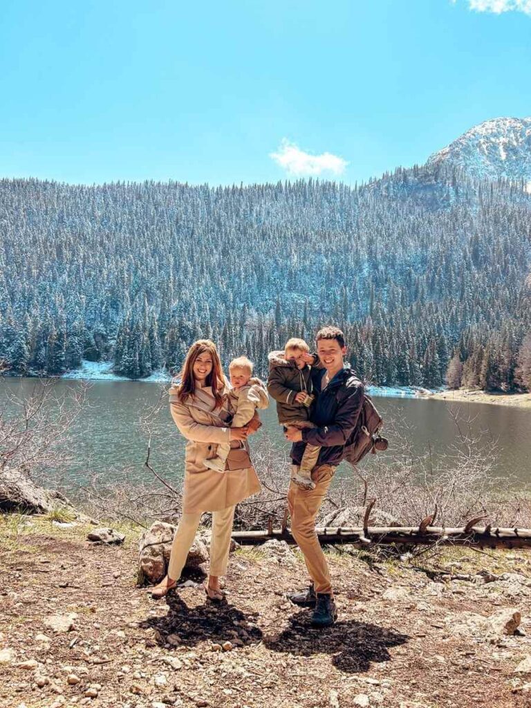 hiking around the Black Lake in the Durmitor National Park in Montenegro