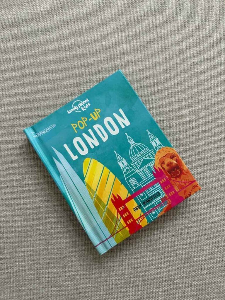 Cover of 'Lonely Planet Pop-Up London,' a colorful children's book about London with playful illustrations.