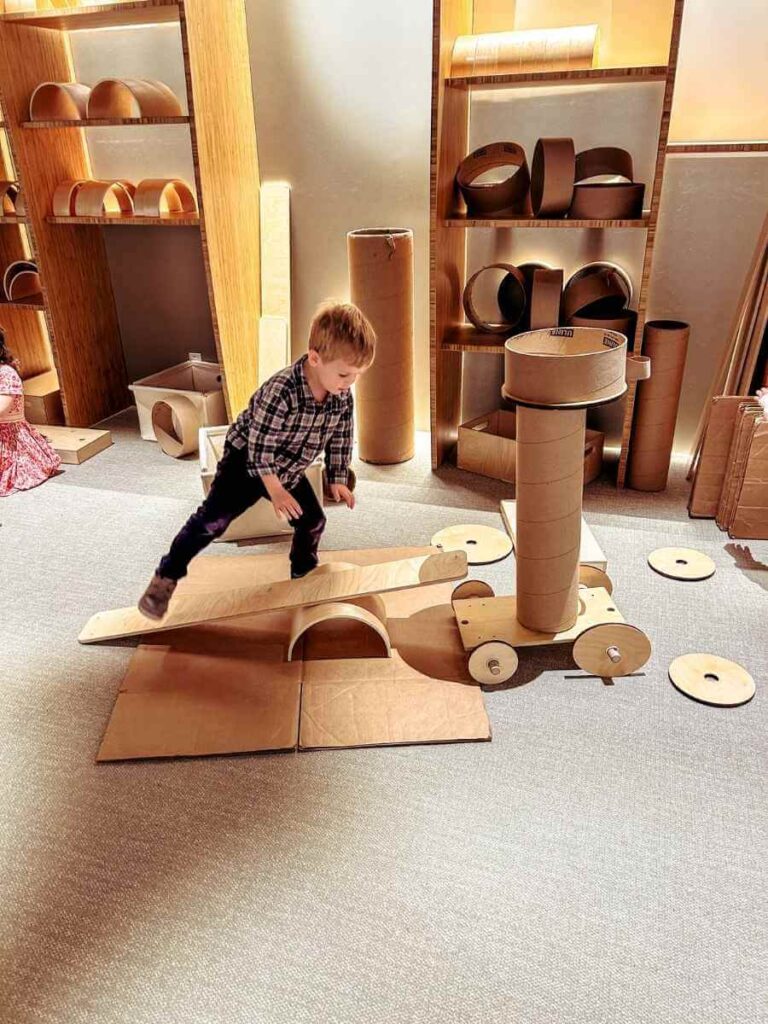 Child exploring the 81st Street Studio at The Met, part of our 4 days in New York with kids itinerary