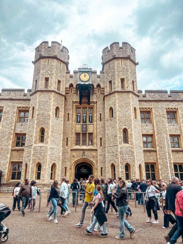 Entrance to the Crown Jewels exhibition at the Tower of London