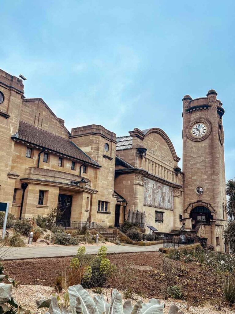 Beautiful external view of the Horniman Museum building in South London