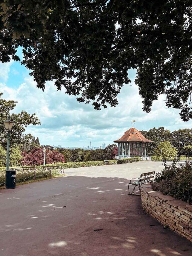 Beautiful view of the City of London from the Horniman Museum