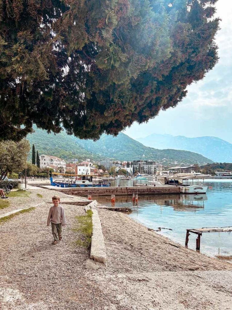 Coastal walk from Tivat to Donja Lastva a family-friendly thing to do in Tivat Montenegro with kids
