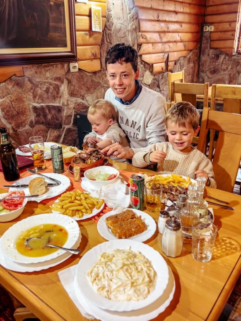 raditional Montenegrin dishes served at Konoba Luna in Zabljak