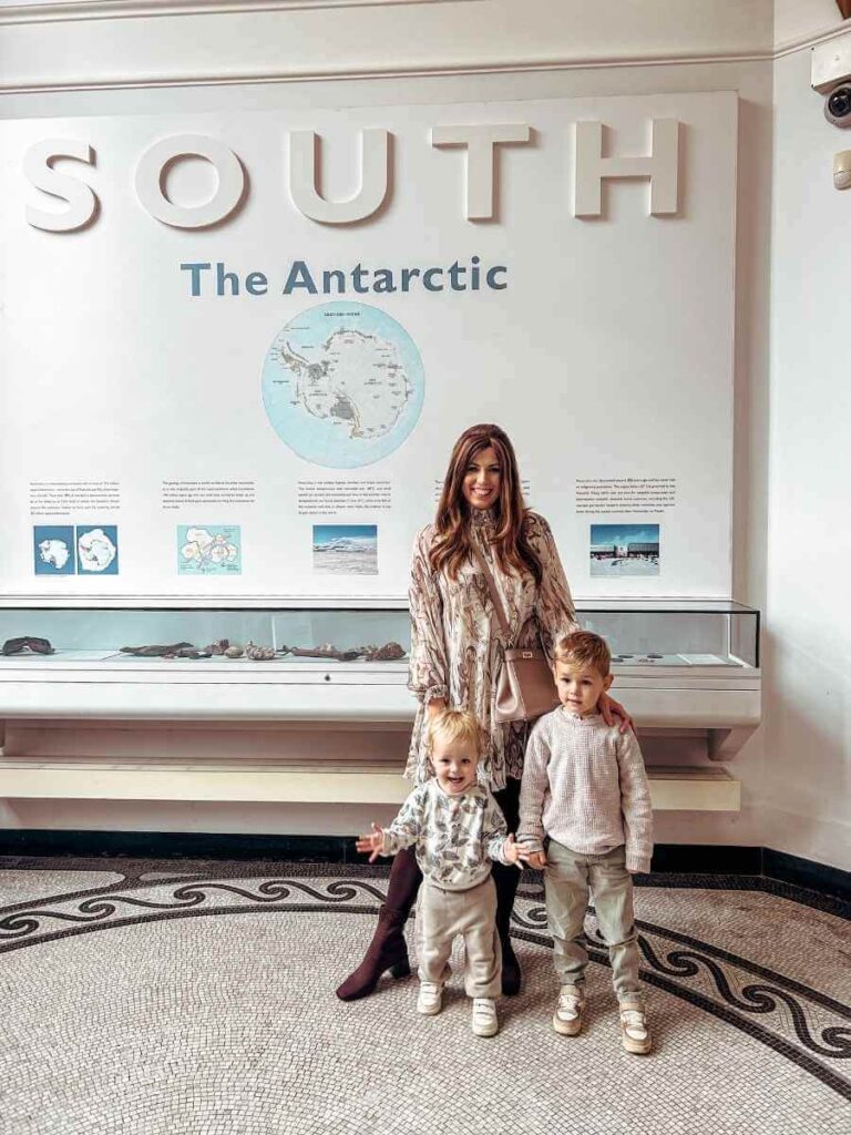 Family exploring the Polar Museum in Cambridge – a great educational stop for kids.