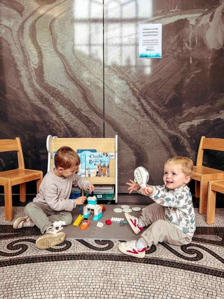 Children enjoying the interactive play area at the Polar Museum – one of the top kid-friendly museums in Cambridge.