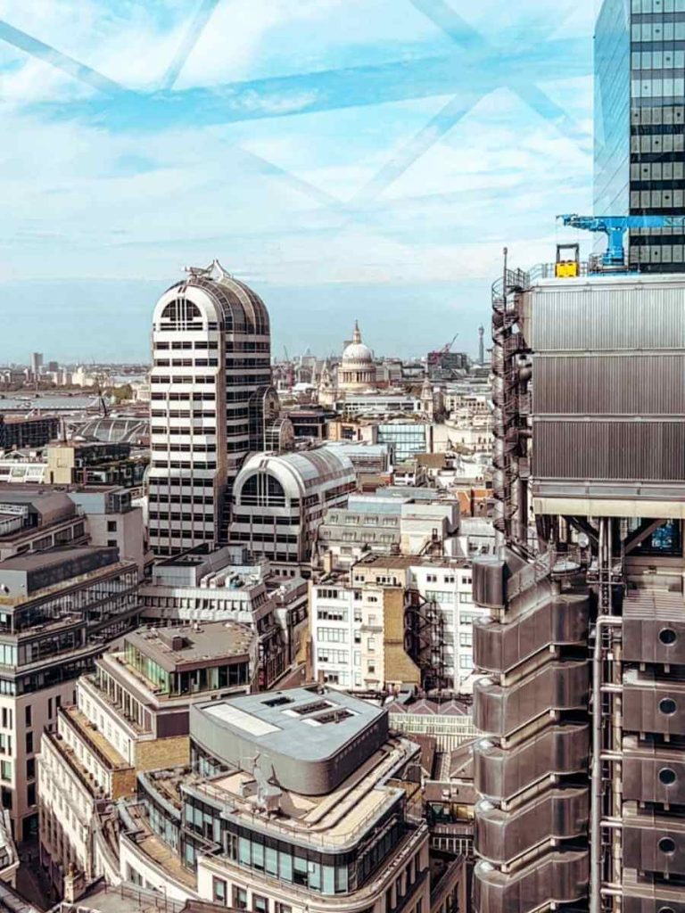 View of St Paul’s Cathedral from The Garden at 120 rooftop in London