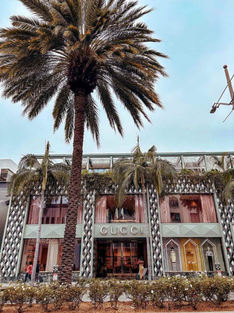 Exterior of the Gucci store on Rodeo Drive, Beverly Hills LA